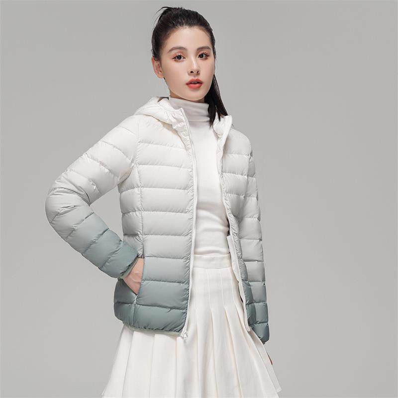 唯品会特卖断码清仓特价处理轻薄白鸭绒羽绒服女装品牌正品春秋冬