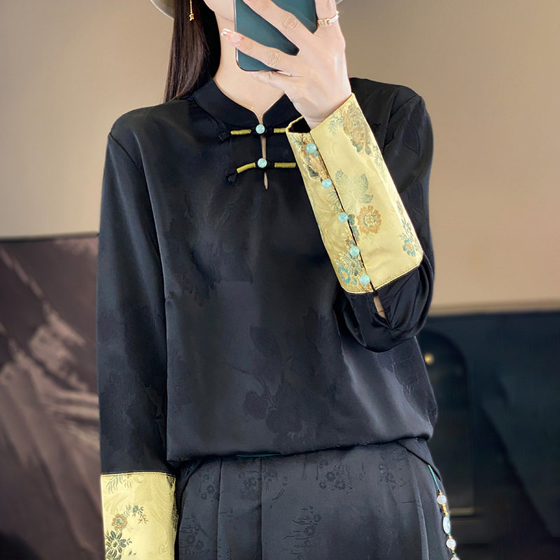 唯品会特卖清仓特价处理断码长袖真丝衬衫女装品牌正品春秋夏新款