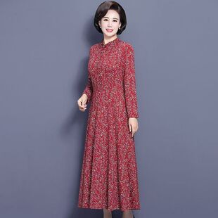 潮唯品会特卖特价处理断码长袖连衣裙女装品牌春秋冬新款