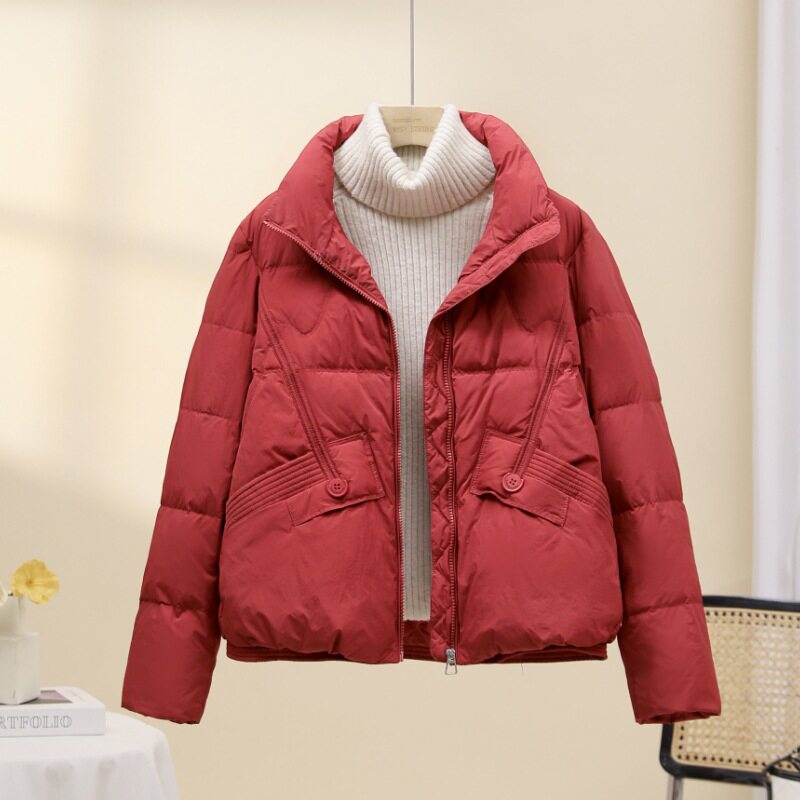 唯品会特卖断码清仓特价处理轻薄白鸭绒羽绒服女装品牌正品春秋冬