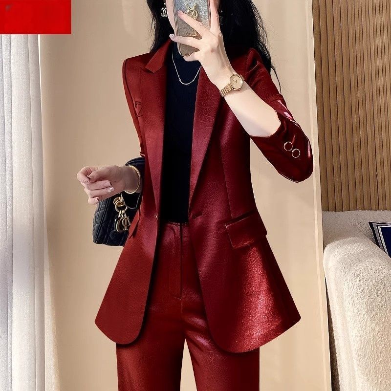 潮唯品会特卖清仓特价处理断码女装职业西装长裤两件套装品牌正品