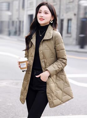 唯品会特卖断码特价处理中长款轻薄羽绒棉服棉衣女装品牌