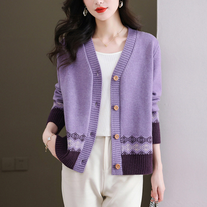 潮唯品会特卖断码羊毛针织开衫毛衣清仓特价处理女装品牌正品外套