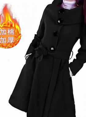 唯品会特卖断码小个子加棉加厚毛呢外套大衣清仓处理女装品牌正品