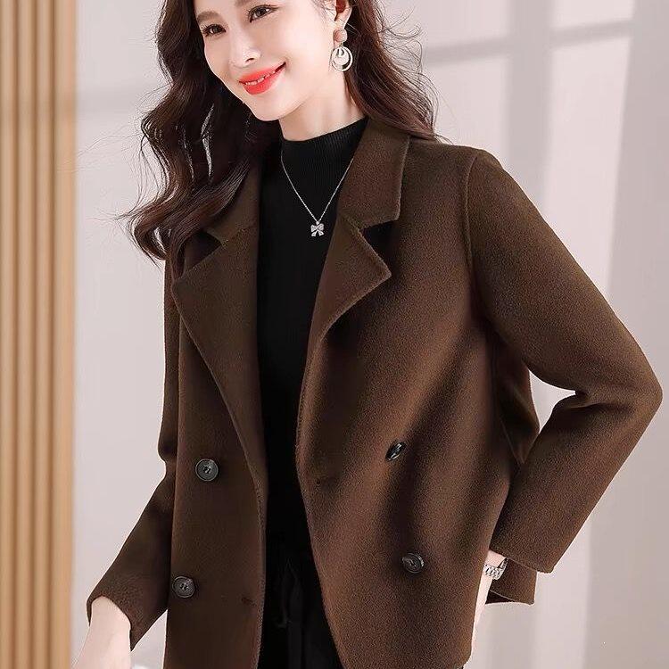 唯品会特卖断码小个子洋气毛呢外套大衣清仓特价处理女装品牌正品
