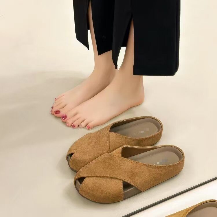 潮唯品会特卖清仓特价处理断码包头拖鞋配裙子女鞋凉鞋品牌正品