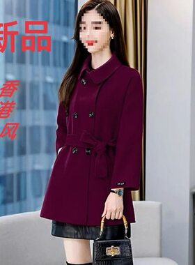 唯品会特卖断码小个子洋气毛呢外套大衣清仓特价处理女装品牌正品