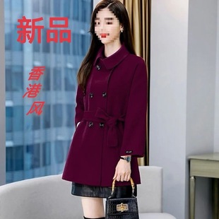 品牌正品 处理女装 小个子洋气毛呢外套大衣清仓特价 唯品会特卖断码