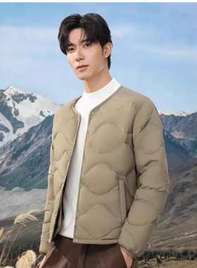 唯品会特卖断码特价处理轻薄白鸭绒羽绒服男装品牌春秋冬