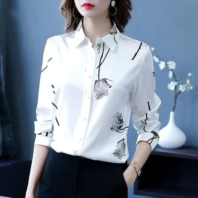 唯品会特卖清仓处理断码长袖真丝桑蚕丝衬衫女装品牌正品春秋新款