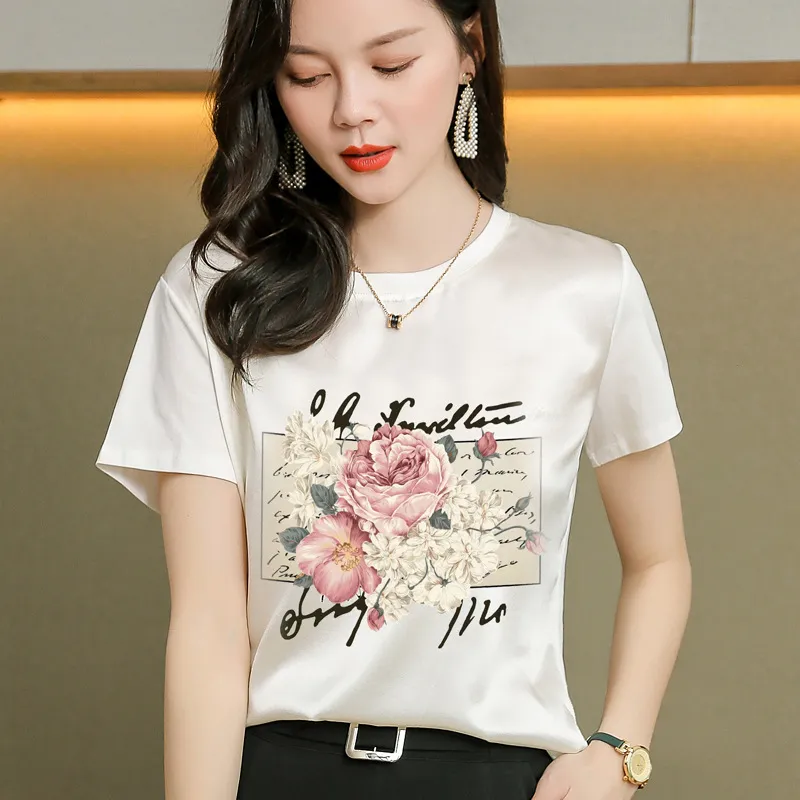 潮唯品会特卖清仓特价处理断码真丝t恤女装品牌正品夏天新款上衣
