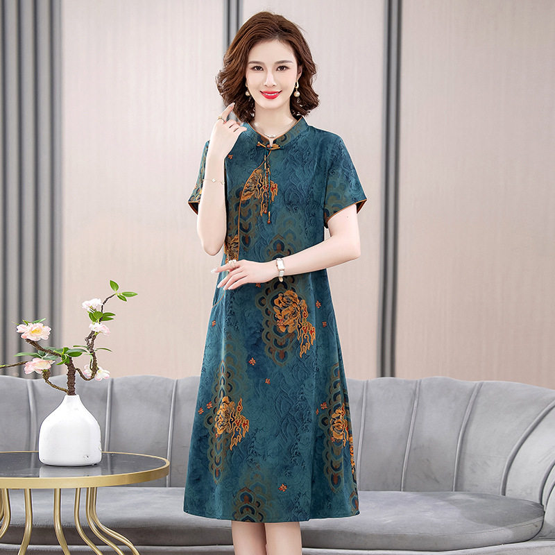 唯品会特卖清仓特价处理断码真丝香云纱桑蚕丝连衣裙女装品牌正品