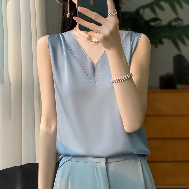 潮唯品会特卖清仓特价处理断码真丝背心女装品牌正品夏天新款上衣
