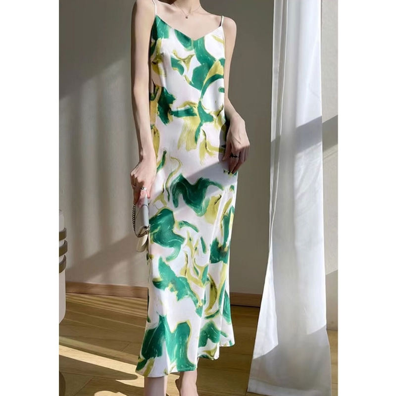 官网特卖唯品会京东无袖真丝桑蚕丝连衣裙断码夏女装千百惠旗舰店