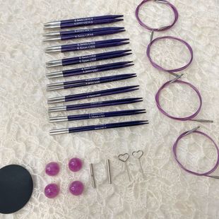 卡乐织 可拆卸紫木环形针套针 可旋转毛衣针 可拆卸环形针