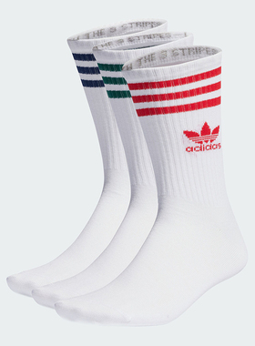Adidas/阿迪达斯正品三叶草基础款男女运动袜三双装IL5026