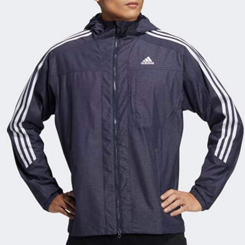 Adidas/阿迪达斯正品秋新款男子防风连帽运动休闲夹克外套 HM2721