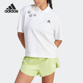POLO衫 Adidas 女士简约印花运动短袖 新款 IA3160 阿迪达斯正品