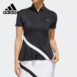 FJ1777 Adidas 阿迪达斯正品 女子弹力高尔夫运动短袖 POLO衫