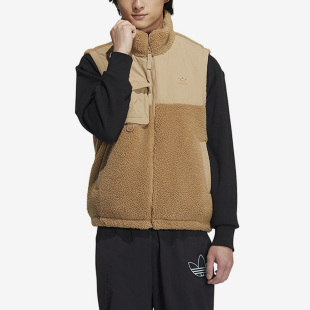 三叶草男子仿羊羔绒运动耐磨马甲背心 IC8152 阿迪达斯正品 Adidas
