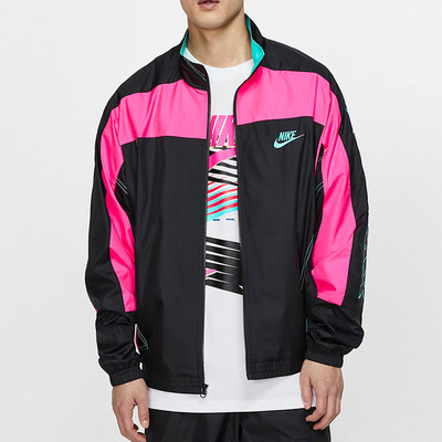 Nike/耐克正品 x ATMOS 联名男子黑粉拼接运动夹克外套CD6132-011