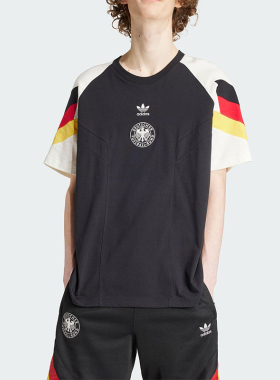 Adidas/阿迪达斯正品三叶草男士德国队足球运动透气短袖T恤IY7052