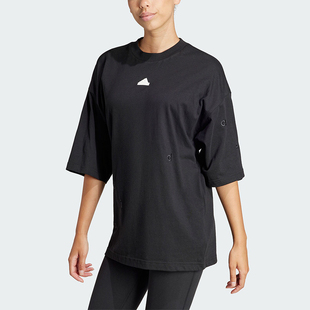 TEE女士短袖 Adidas 圆领T恤IP2264 BLUV 阿迪达斯正品