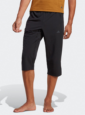 Adidas/阿迪达斯正品夏季男子训练健身运动七分中长裤H44515