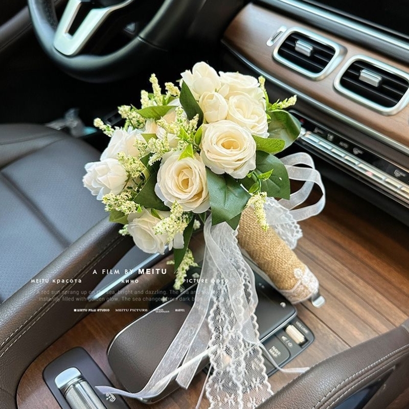 新婚领证手捧花新娘结婚高级感仿真干花球婚纱照婚礼当天永生花