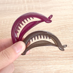 阿兹娜AZNAVOUR韩国AZ正品发夹百搭简约弧形半圆香蕉夹马尾夹竖夹