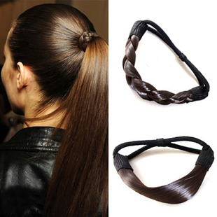 韩国进口东大门发饰头饰品 编发直发假发发圈皮筋仿真发绳头绳女