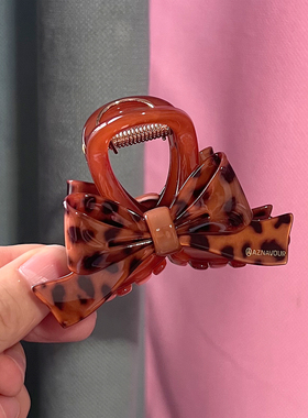 AZNAVOUR韩国进口正品阿兹娜蝴蝶结盘发抓夹百搭优雅短款全抓抓夹