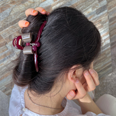 韩国进口GRAIN 超大号抓夹鲨鱼夹蝴蝶结发抓 网红款 BEAUTE正品