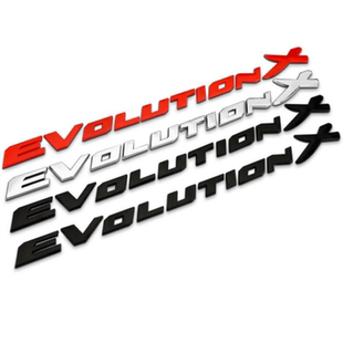 三菱欧蓝德蓝瑟菱帅翼神改装EVOLUTION X汽车车标粘贴车尾车身贴