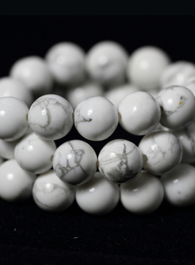 a货 无优化天然白松石散珠串珠玉珠子 首饰品配件diy手工手链材料