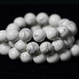 a货 无优化天然白松石散珠串珠玉珠子 首饰品配件diy手工手链材料