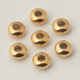8mm纯铜真空镀金24K 算盘珠隔珠隔片散珠子饰品配件diy手链材料