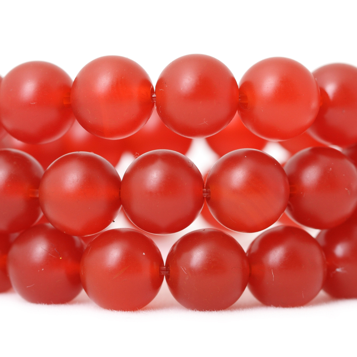 祺琬天然磨砂红玛瑙珠子手链材料