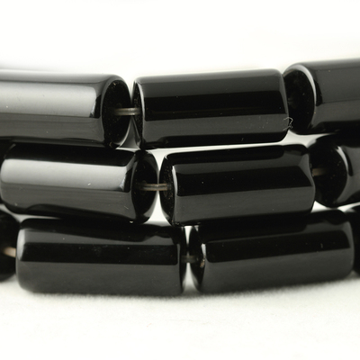 祺琬天然黑玛瑙管珠diy手链材料