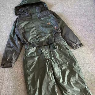 工作服套装 外贸男士 秋冬户外防风防水尼龙混纺棉衣棉服连体连衣裤