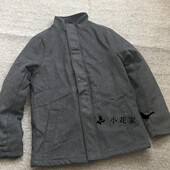 羊毛呢夹棉风衣棉衣棉服商务休闲中长款 外贸男士 冬季 外套