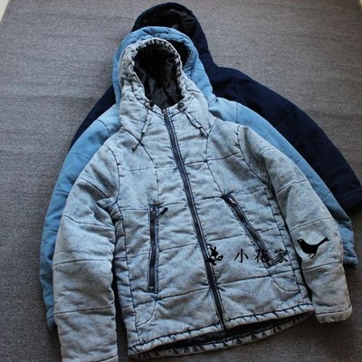 外贸原单复古雪花牛仔夹克衫棉衣