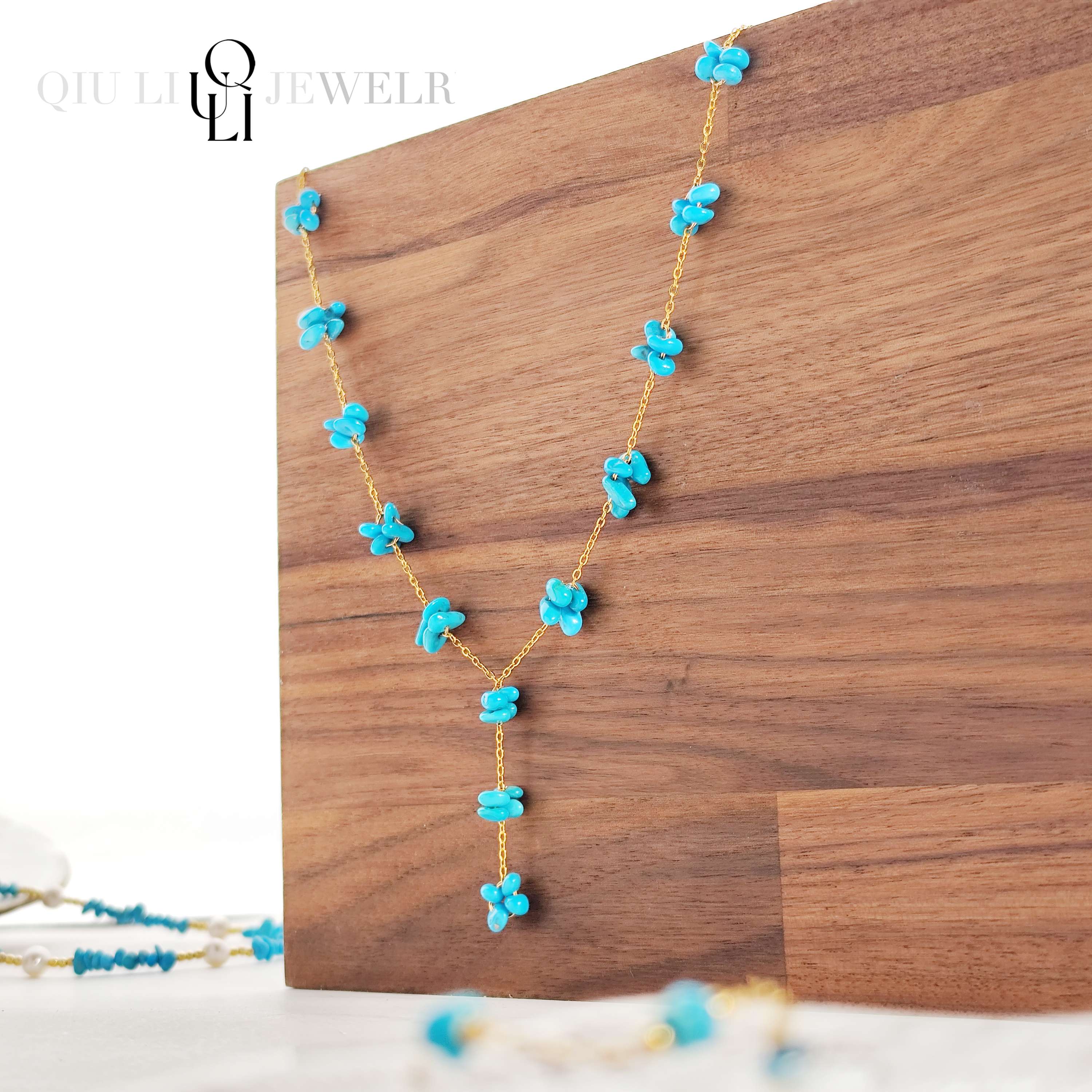 邱黎家热销上百单美松绿松石项链