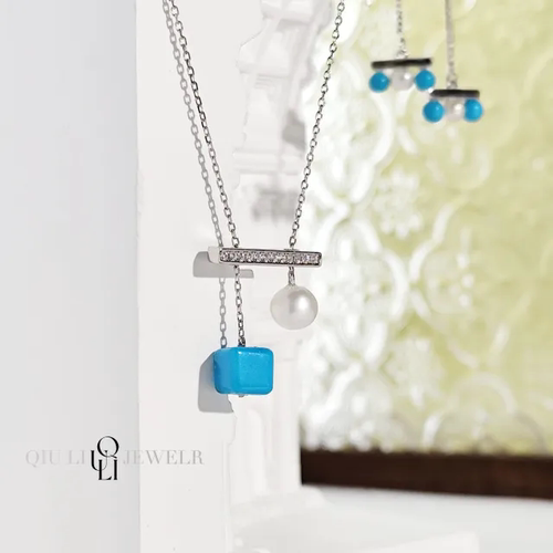 邱黎家金曼美松平衡木项链