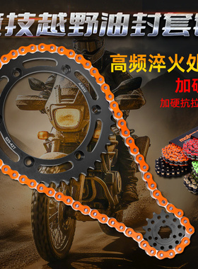 适用铃木DR650 SE 96-22大链轮小飞齿前后牙盘油封链条套链三件套