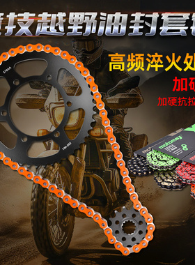 适用川崎KLE300异兽Versys摩托车链轮改装大小齿油封链条套链配件