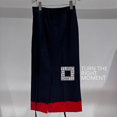AOYES 24AW 设计师品牌 TURIGHT买手店  米奇刺绣劳动半身裙