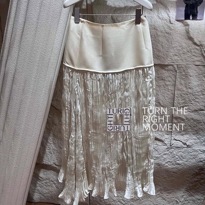 ASSIGNMENTS 24AW 设计师品牌 TURIGHT买手店 褶皱丝毛伞半身裙