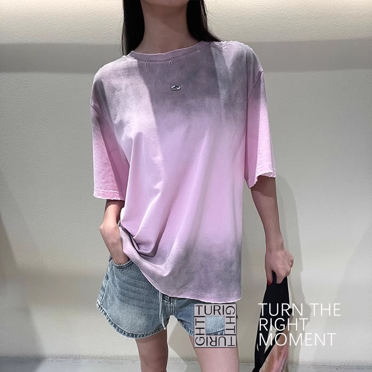 TURIGHT买手店25SS现货senseaweek设计师品牌 喷脏短袖