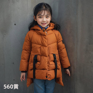 童装羽绒棉服女款，加厚超保暖，冬装棉衣帅气女宝新款